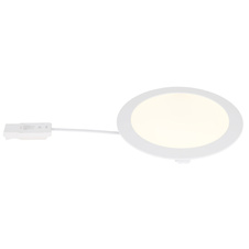 Podhledové svítidlo, bílý plast, bílý PVC kabel, externí ovladač v balení, ø:224mm, V:25mm, výřez ø:210mm, délka přívodního kabelu 200mm, včetně LED 18W 230V, zdroj 1800lm, výstup 1500lm, 4000K