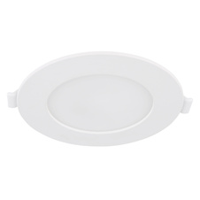 Podhledové svítidlo, bílý plast, bílý PVC kabel, externí ovladač v balení, ø:128mm, V: 25mm, výřez ø:115mm, délka přívodního kabelu 200mm, včetně LED 6W 230V, zdroj 610lm, výstup 500lm, 4000K