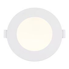 Podhledové svítidlo, bílý plast, bílý PVC kabel, externí ovladač v balení, ø:128mm, V: 25mm, výřez ø:115mm, délka přívodního kabelu 200mm, včetně LED 6W 230V, zdroj 610lm, výstup 500lm, 4000K