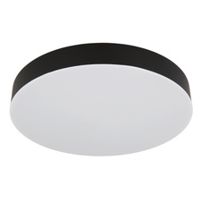 Stropní svítidlo, plast černý, plast bílý, posuvný přepínač, fixace barev, ø:300 mm, V:45 mm, včetně LED 24W 230V, zdroj 2700lm, výstup 2150lm, změna barvy světla 3000/4000/6500K