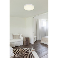 Stropní svítidlo, plast bílý, posuvný přepínač, fixace barev, ø:300 mm, V:45mm, včetně LED 24W 230V, zdroj 2700lm, výstup 2150lm, změna barvy světla 3000/4000/6500K