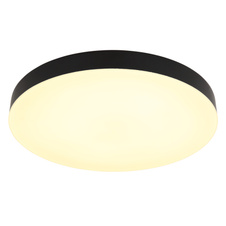 Stropní svítidlo, plast černý, plast bílý, posuvný přepínač, fixace barev, ø:400 mm, V:45mm, včetně LED 36W 230V, zdroj 4700lm, výstup 3400lm, změna barvy světla 3000/4000/6500K