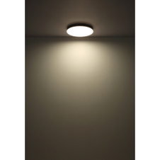 Stropní svítidlo, plast černý, plast bílý, posuvný přepínač, fixace barev, ø:400 mm, V:45mm, včetně LED 36W 230V, zdroj 4700lm, výstup 3400lm, změna barvy světla 3000/4000/6500K