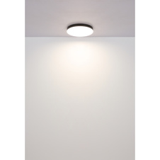 Stropní svítidlo, plast černý, plast bílý, posuvný přepínač, fixace barev, ø:400 mm, V:45mm, včetně LED 36W 230V, zdroj 4700lm, výstup 3400lm, změna barvy světla 3000/4000/6500K