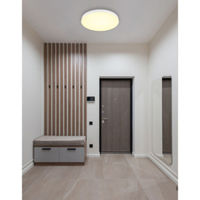 Stropní svítidlo, plast bílý, posuvný přepínač, fixace barev, ø:500mm, V:45mm, včetně LED 50W 230V, zdroj 6000lm, výstup 4500lm, změna barvy světla 3000/4000/6500K