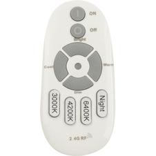 Stropní svítidlo, kov bílá, bílý akryl, chrom, stmívatelné, a intenzita 50-1700lm, dálkové ovládání, fixace barev, DxŠxV: 44x44x7cm, včetně 1xLED 24W 230V, 150-1700lm výstup, změna barvy světla 3000-4200-6400K