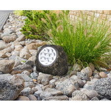 Solární svítidlo plast šedý, plast čirý, součástí balení baterie AA 600mAh 1,2V, IP44, DxŠxV:150x110x110mm, včetně 8x LED 0,06W 3V, bílá