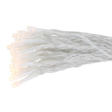 Solární světelný řetěz plast černý, plast průhledný, součástí balení baterie AA 300mAh 1,2V, IP44, kabel od. Solární panel pro 1. LED 3m, rozteč LED 15cm, DxŠxV: 10000x4x50mm, délka kabelu 3000mm, vč.50x LED 0,06W 3,2V, 3000K