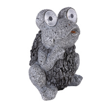 Solární svítidlo plast šedý, žába, IP44, vč. baterie 1xAA200mAh, DxŠxV:170x140x210mm, vč. 2xLED 0,06W 3V
