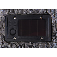 Solární svítidlo plast šedý, sova, IP44, vč. baterie 1xAA200mAh, DxŠxV:135x115x195mm, vč. 2xLED 0,06W 3V