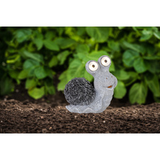 Solární svítidlo, plast šedý, slimák, IP44, vč. baterie 1xAA200mAh, DxŠxV: 195x105x200, vč. 2xLED 0,06W 3V