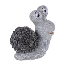 Solární svítidlo, plast šedý, slimák, IP44, vč. baterie 1xAA200mAh, DxŠxV: 195x105x200, vč. 2xLED 0,06W 3V