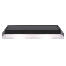 Solární svítidlo, plast černý, průhledný, satinovaný, vypínač, krokový přepínač, fixace barev, včetně baterií CR18650 500mAh 3.7V, IP44, ŠxV:140x37mm H:48mm, set 2ks, včetně LED 0.4W 3V, 20l barvy světla 3000-4000-6000K