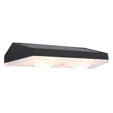 Solární svítidlo, plast černý, průhledný, satinovaný, vypínač, krokový přepínač, fixace barev, včetně baterií CR18650 500mAh 3.7V, IP44, ŠxV:140x37mm H:48mm, set 2ks, včetně LED 0.4W 3V, 20l barvy světla 3000-4000-6000K