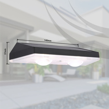 Solární svítidlo, plast černý, průhledný, satinovaný, vypínač, krokový přepínač, fixace barev, včetně baterií CR18650 500mAh 3.7V, IP44, ŠxV:140x37mm H:48mm, set 2ks, včetně LED 0.4W 3V, 20l barvy světla 3000-4000-6000K