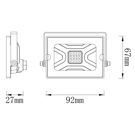 Venkovní svítidlo, hliník, čiré sklo, nastavitelné, IP65, ŠxV: 9x7cm, H:6cm, včetně 1xLED 10W 230V, 1000lm zdroj, 950lm výstup, 6000K