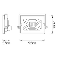 Venkovní svítidlo, hliník, čiré sklo, nastavitelné, IP65, ŠxV: 9x7cm, H:6cm, včetně 1xLED 10W 230V, 1000lm zdroj, 950lm výstup, 6000K