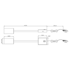 Nástěnné svítidlo, kov nikl mat, plast černý, černý PVC kabel, s vypínačem, Flexo, ŠxV: 7x44cm, H:32cm, délka kabelu 1,5m, bez žárovky 1xGU10, max. 25W 230V