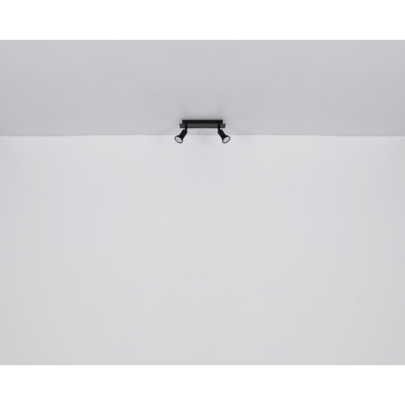 Stropní svítidlo, dřevo tmavě hnědé, kov černý, DxŠxV: 40x6x9cm, bez žárovek 3xGU10, max. 35W 230V (doporučujeme zakoupit zdroje 10804DK)