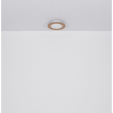 Stropní svítidlo kov bílý, akryl imitace dřeva, akryl bílý, DxŠxV:300x300x50mm, včetně LED 23,4W 230V, zdroj 2560lm, výstup 1300lm, CCT 2700-6500K, vnitřní LED 2700K, vnější LED 6500K