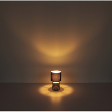 Stolní svítidlo keramické zlaté barvy, textil černý, kabel PVC černý, kolébkový vypínač na kabelu, Ø:185mm, V:330mm, délka kabelu 1500mm, bez žárovky 1xE14 40W 230V