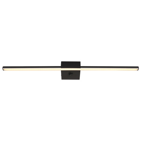 Nástěnné svítidlo kov černý, hliník černý matný, plast bílý, kolébkový vypínač na výrobku, ŠxV:615x37mm, H:110mm, včetně LED 12W 230V, 1330lm zdroj, 590lm výstup, 4000K