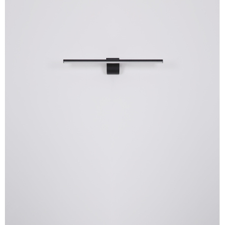 Nástěnné svítidlo kov černý matný, akryl bílý, IP44, DxŠxV:608x80x150mm, včetně LED 10W 230V, 1020lm zdroj, 560lm výstup, 4000K