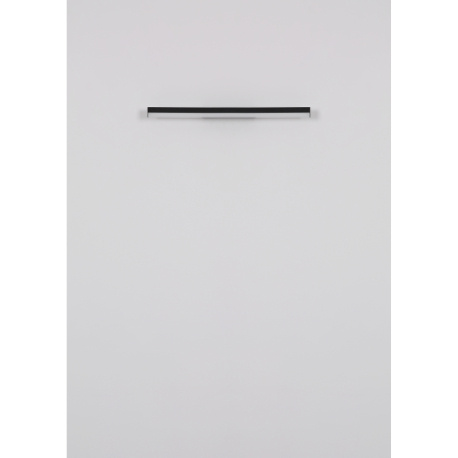 Nástěnné svítidlo, kov černý, hliník černý matný, akryl bílý, kolébkový vypínač na výrobku, fixace barev, 3000K nebo 6000K přepínatelné, ŠxV:800x40mm, H:65mm, včetně LED 18W 230V, 2200lm zdroj, 800lm výstup, zmena farby svetla 3000/6000K