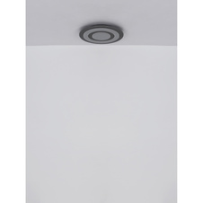 Stropní svítidlo, kov antracit broušený, šedý kov broušený, akryl bílý, ø:480mm, V:52mm, včetně LED 40W 230V, zdroj 3700lm, výstup 1100lm, 3000K.