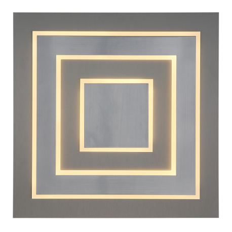 Stropní svítidlo, plast antracit, broušený šedý kov, akryl bílý, DxŠxV:480x480x52mm, včetně LED 40W 230V, zdroj 3700lm, výstup 840lm, 3000K.