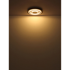 Stropní svítidlo, plast antracit, broušený šedý kov, akryl bílý, DxŠxV:440x290x55mm, včetně LED 18W 230V, zdroj 1740lm, výstup 1000lm, 3000K.