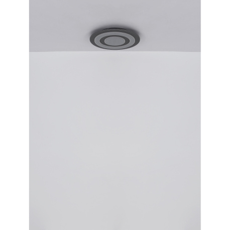 Stropní svítidlo, plast antracit, broušený šedý kov, akryl bílý, DxŠxV:630x350x70mm, včetně LED 40W 230V, zdroj 3800lm, výstup 2000lm, 3000K.