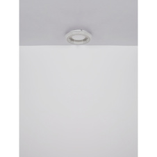 Stropní svítidlo, matný bílý kov, čiré akrylové křišťály, akryl bílý, kov nikl matný, několik úrovní pomocí nástěnného vypínače, paměťová funkce, ø:400mm, V85 mm, LED 36W 230V, zdroj 4105lm, výstup 2600lm, zmena barvy světla 2700/4000/6000K