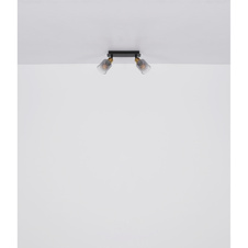 Závěsné svítidlo, kov černý, kov zlatý matný, sklo kouřové, průhledné, kabel PVC černý, možnost zkrácení výšky, DxŠxV:650x80x1200mm, bez žárovek 4xE14, max. 25W 230V