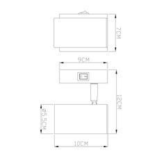Nástěnné svítidlo, kov zlatý broušený, kolébkový vypínač, ŠxV:70x100mm, H:130mm, bez žárovky 1xGU10, max. 25W 230V