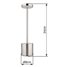 Nabíjecí stolní lampa, kov matný nikl, plast bílý, dotykové zapnutí/vypnutí, plynulé dotykové stmívání, aku CR18650 1200mAh 3,7V, doba nabíjení cca 4 hod., doba svícení cca 6 hod., ø:80mm, V:340mm, LED 1,2W 230V 138lm 2000/7000/3500K.