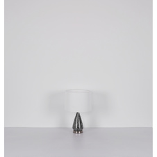 Stolní svítidlo, kov nikl, textil bílý, kabel textil černý, kolébkový vypínač na kabelu, kovový podstavec mramorového vzhledu, ø:350mm, V:540mm, délka kabelu 1500mm, bez žárovky 1xE27, max. 40W 230V