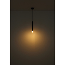 Závěsné svítidlo, kov černý, akryl satinovaný, čirý, kabel PVC černý, ø:120mm, V:1200mm, bez žárovky 1xG9 LED, Max. 4W 230V