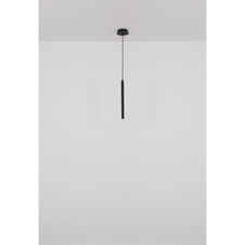Závěsné svítidlo, kov černý, akryl satinovaný, čirý, kabel PVC černý, DxŠxV:760x80x1200mm, bez žárovek 4xG9 LED, Max. 4W 230V