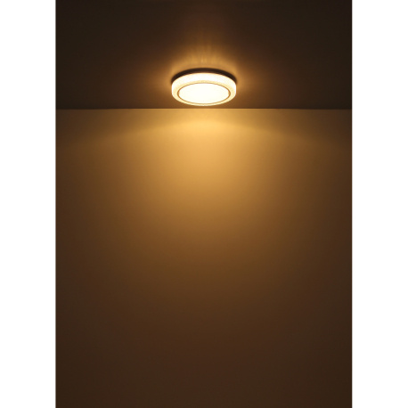 Stropní svítidlo, bílý kov, plast bílý, chromový kroužek, čiré plastové křišťály, ø:400mm, V:80mm, včetně LED 24W 230V, zdroj 2500lm, výstup 1400lm, 3000K