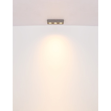 LED reflektor, hliník šedý tmavý, plast šedý, plast čirý, DxŠxV:224x117x55mm, včetně LED 11W 230V, zdroj 1240lm, výstup 600lm, 3000K.