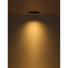 LED reflektor, hliník šedý tmavý, plast šedý, plast čirý, DxŠxV:332x117x55mm, včetně LED 14W 230V, zdroj 1600lm, výstup 780lm, 3000K.