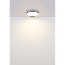 Stropní svítidlo, kov bílý, akryl černý, akryl bílý, ø:390mm, V:70mm, včetně LED 24W 230V, zdroj 2600lm, výstup 1400lm, 3000K.