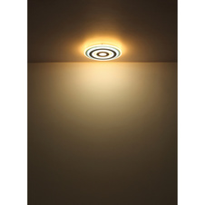 Stropní svítidlo, kov bílý, akryl bílý, 2 kroužky 2700K a 2 kroužky 6500K (nelze přepínat), ø:400mm, V:50mm, včetně LED 20W 230V, zdroj 2400lm, výstup 1800lm