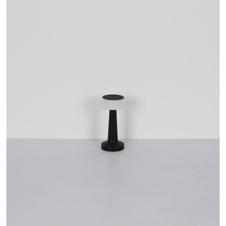 Nabíjecí stolní lampa, plast nikl, plast bílý, dotykové zapnutí/vypnutí, plynulé dotykové stmívání, aku CR18650 800mAh 3,7V, doba nabíjení cca 2 hod., ø:95mm, V:215mm, délka kabelu 1500mm, včetně LED 1W 230V, výstup 55lm, 2700/6500/4000K