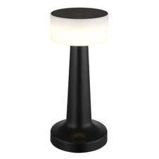 Nabíjecí stolní lampa, plast černý a bílý, dotykové zapnutí/vypnutí, plynulé dotykové stmívání, aku CR18650 800mAh 3,7V, doba nabíjení cca 2 hod., ø:95mm, V:215mm, délka kabelu 1500mm, včetně LED 1W 230V, výstup 55lm, 2700/6500/4000K
