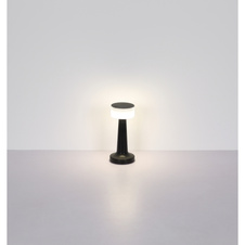 Nabíjecí stolní lampa, plast černý a bílý, dotykové zapnutí/vypnutí, plynulé dotykové stmívání, aku CR18650 800mAh 3,7V, doba nabíjení cca 2 hod., ø:95mm, V:215mm, délka kabelu 1500mm, včetně LED 1W 230V, výstup 55lm, 2700/6500/4000K