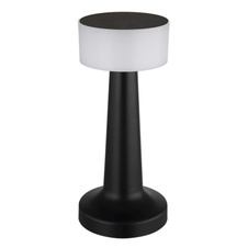Nabíjecí stolní lampa, plast černý a bílý, dotykové zapnutí/vypnutí, plynulé dotykové stmívání, aku CR18650 800mAh 3,7V, doba nabíjení cca 2 hod., ø:95mm, V:215mm, délka kabelu 1500mm, včetně LED 1W 230V, výstup 55lm, 2700/6500/4000K