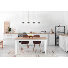 Závěsné svítidlo, kov/hliník šedý matný, akryl bílý, chromový kroužek, kabel PVC černý, DxŠxV: 81x10x180cm, výškově nastavitelné od 50-180 cm, LED 24W 230V, zdroj 2900lm, výstup 1000lm, 3000K