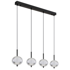 Závěsné svítidlo, kov černý matný, čirý akryl, kabel PVC černý, několik úrovní pomocí nástěnného spínače, paměťová funkce, možnost zkrácení výšky, DxŠxV: 85x15x120cm, LED 23W 230V, zdroj 2900lm, výstup 1562lm, CCT 3000/4500/6500K